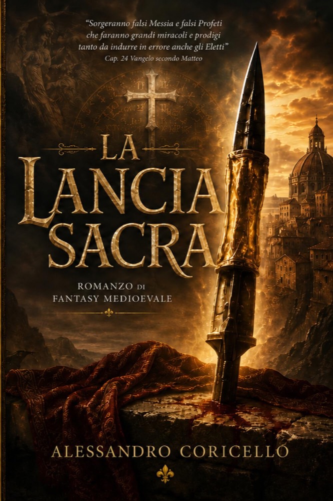 Copertina del libro "La lancia sacra" di Alexander Rayn, pubblicato con PubblicaOra